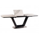 Стол обеденный SIGNAL ARMANI Ceramic белый мат/черный мат 160-220/90